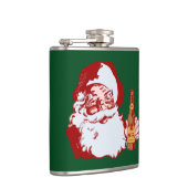 レトロ・サンタクロースとビールのクリスマス フラスク (右)
