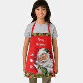 レトロ サンタクロース 子供 クリスマス 赤 エプロン (インサイチュ)