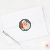 レトロ サンタクロース 黒板 クリスマス ステッカー (封筒)