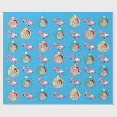 レトロ – サンタ ラッピングペーパー (フラット)