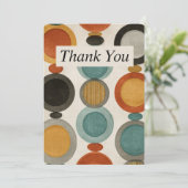 レトロ サークル 感謝カード 招待状 (スタンド正面)