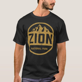 レトロ ザイオン国立公園 ユタ マウンテン 男女兼用 Tシャツ