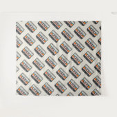 レトロ ザ・グレイテスト・ヒット カセット・パターン 結婚式 タペストリー (正面(横))