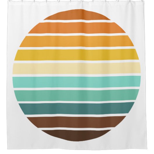レトロ シャワーカーテン (正面)