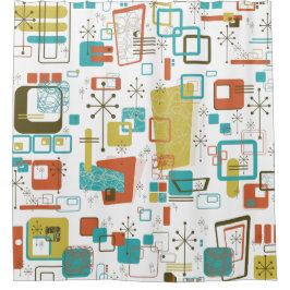 レトロ シャワーカーテン