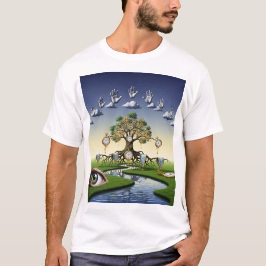 レトロ・シュールコラージュの美学シャツ | ヴィンテージ・アート Tシャツ (正面)