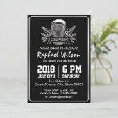 レトロ シルバー 大麦 ビール 結婚前パーティー カード (スタンド正面)