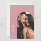 レトロ シンプル おしゃれなだけ 愛の節約日付 招待状 (裏面)