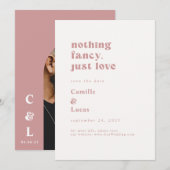 レトロ シンプル おしゃれなだけ 愛の記念日を大切に 招待状 (正面/裏面)