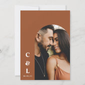 レトロ シンプル おしゃれなだけ 愛の記念日を知らせる 招待状 (裏面)