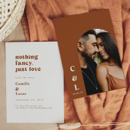 レトロ シンプル おしゃれなだけ 愛の記念日 招待状