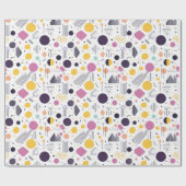 レトロ ジオメトリック アブストラクト パターン#8 マゼンタ ID1067 ラッピングペーパー (フラット)