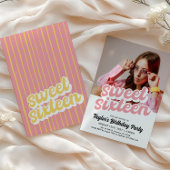 レトロ スイート16 バースデー インビテーション