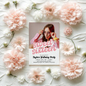 レトロ スイート16 バースデー インビテーション