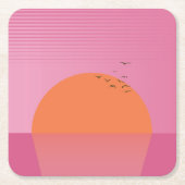 レトロ スクエアペーパーコースター (正面)