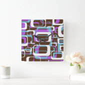 レトロ スクエア壁時計 (ホーム)