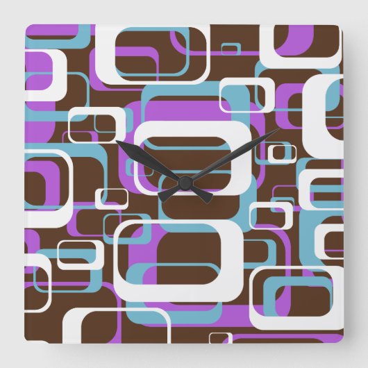 レトロ スクエア壁時計 (正面)