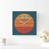 レトロ. スクエア壁時計 (ホーム)