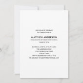 レトロ スクリプト | 卒業パーティー招待状 招待状 (裏面)