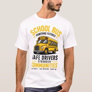 レトロ スクールバスの運転手 未来への力 Tシャツ -