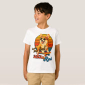 レトロ スケート コーギー – Tony Bark™ –スモール&ラッド Tシャツ (正面フル)
