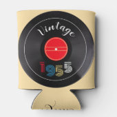 レトロ ストライプ ビニールレコード 1955 70歳の誕生日 缶クーラー (裏面)