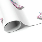 レトロ – スノーフレーク&カー ラッピングペーパー (ロールコーナー)