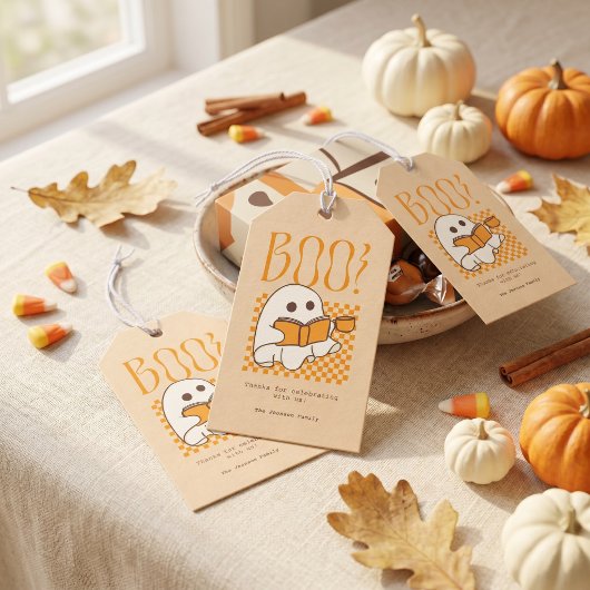 レトロ スプーキー かわいい おばけ ハロウィン ギフトタグ