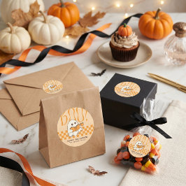 レトロ スプーキー かわいい おばけ ハロウィン ステッカー ラベル