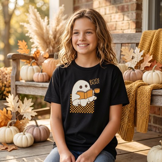レトロ スプーキー かわいい おばけ ハロウィン ユース Tシャツ