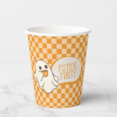 レトロ スプーキー かわいい おばけ ハロウィン 紙コップ (正面)