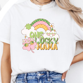 レトロ セントパトリックデーのラッキーなママ Tシャツ