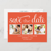 レトロ |セーブ・ザ・デート案内 案内ポストカード (正面/裏面)