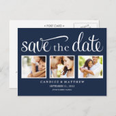 レトロ |セーブ・ザ・デート案内 案内ポストカード (正面/裏面)