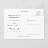 レトロ |セーブ・ザ・デート案内 案内ポストカード (裏面)