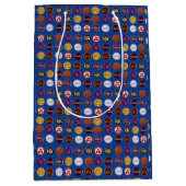 レトロ ソーダ キャップ ギフト バッグ, ヴィンテージ ゲーマー ギフト ミディアムペーパーバッグ (正面)