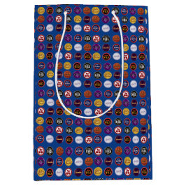 レトロ ソーダ キャップ ギフト バッグ, ヴィンテージ ゲーマー ギフト ミディアムペーパーバッグ