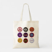 レトロ ソーダ キャップ トートバッグ, ヴィンテージ ポップアート トートバッグ (裏面)
