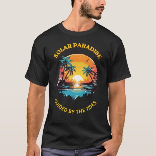 レトロ ソーラーパラダイス 潮の導き Tシャツ (正面)