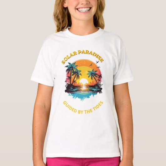 レトロ ソーラーパラダイス 潮の導き Tシャツ (正面)