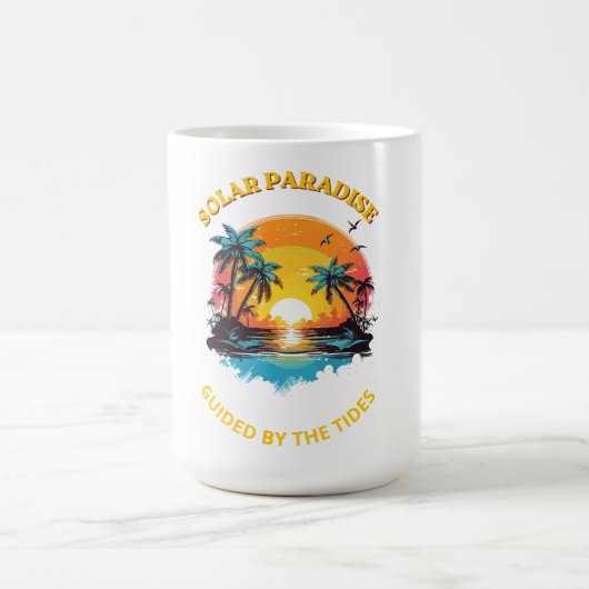 レトロ ソーラーパラダイス 潮の導き Tシャツ コーヒーマグカップ (中央)