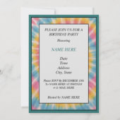 レトロ タイダイ フォト 招待状 (裏面)