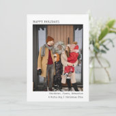 レトロ タイプライター テキスト カスタム フォト パーソナライズド シーズンカード (スタンド正面)