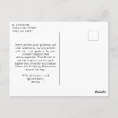 レトロ タイポグラフィー ありがとう 卒業写真 ポストカード (裏面)