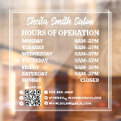 レトロ タイポグラフィー クール ビジネス 営業時間 ウィンドウサイン (シート2)