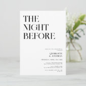 レトロ タイポグラフィ モダン フォト リハーサル ディナー 招待状 (スタンド正面)