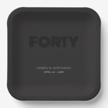 レトロ タイポグラフィ モダン ブラック 40歳の誕生日