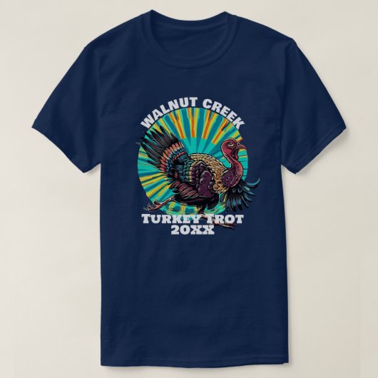 レトロ・ターキー・トロット Tシャツ (デザイン正面)