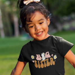 レトロ ダイシー ビッグシスター キッテン トドラーTシャツ