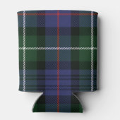 レトロ・チェックの紫と緑のタータン 缶クーラー (裏面)